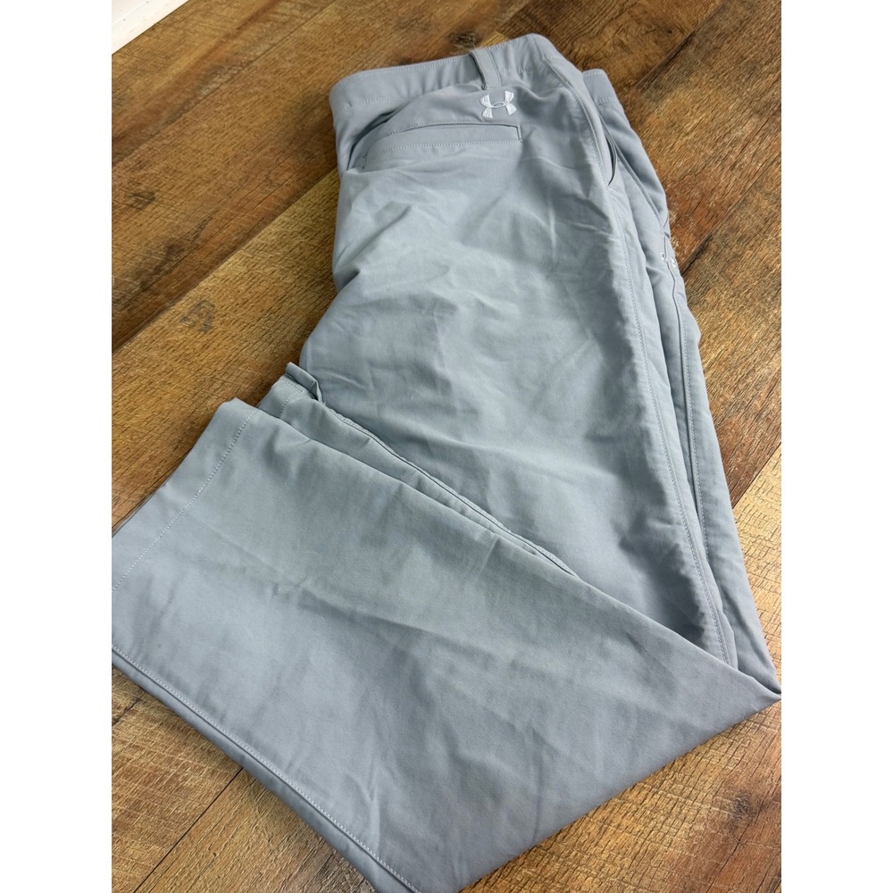 Under Armour Mens Golf Pants Gray Performance Stretch Straight Leg 36x32
